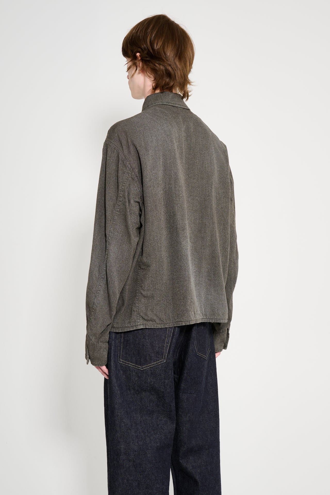 A.PRESSE Vintage Chambray Sports Jacket Black