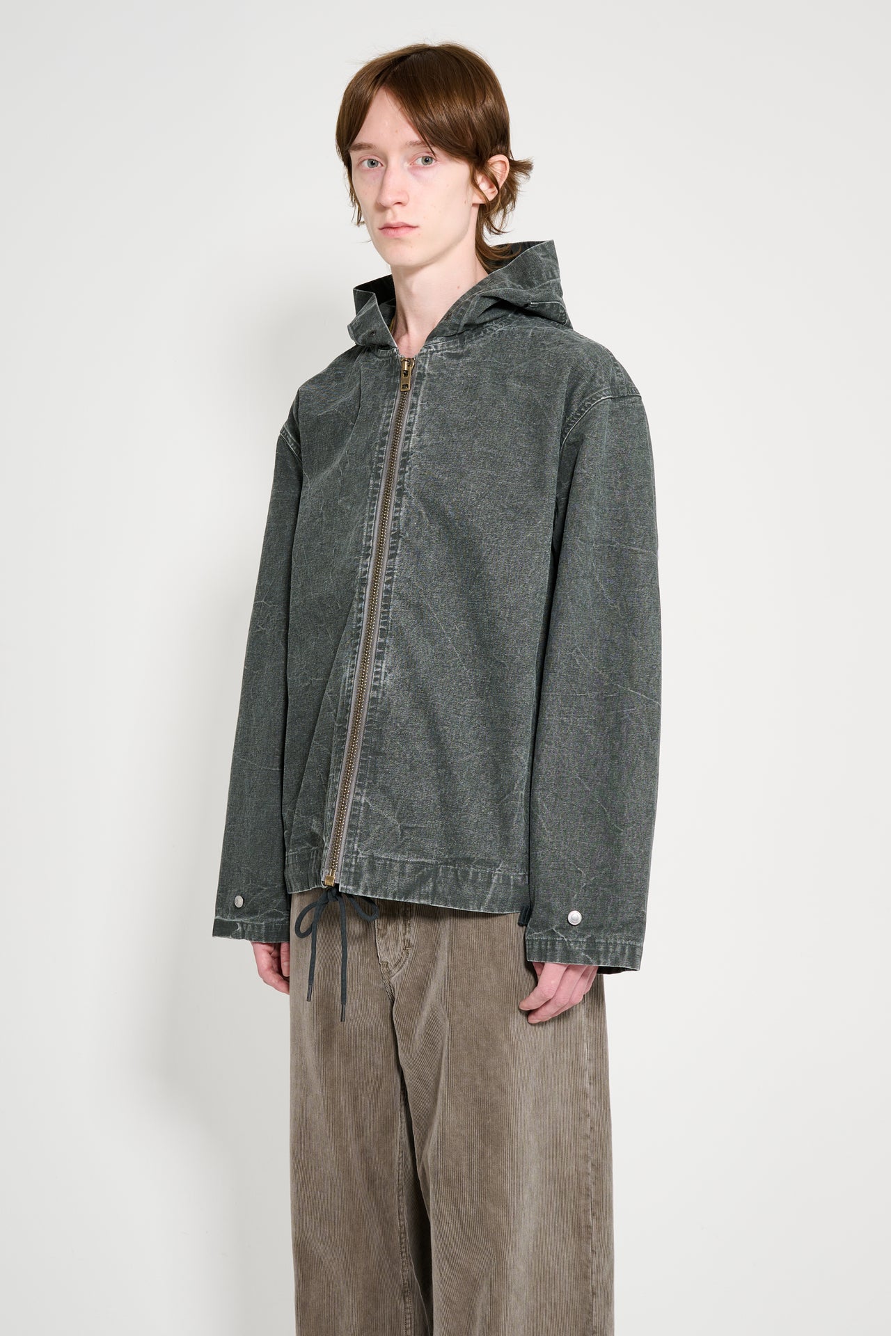 A.PRESSE Vintage US Navy Zip Hood Olive