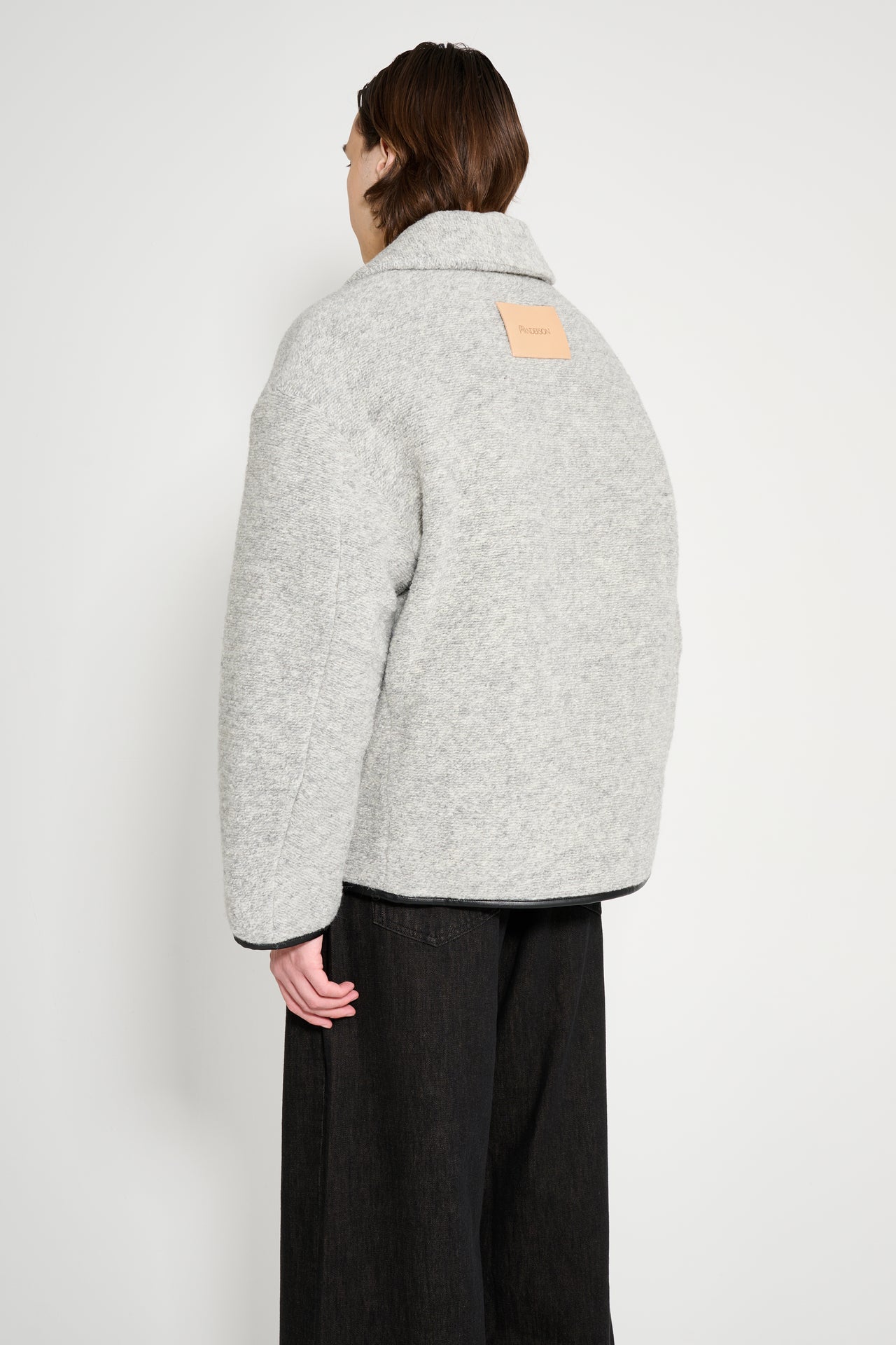 JW Anderson Contrast Trim Casual Jacket Grey Melange