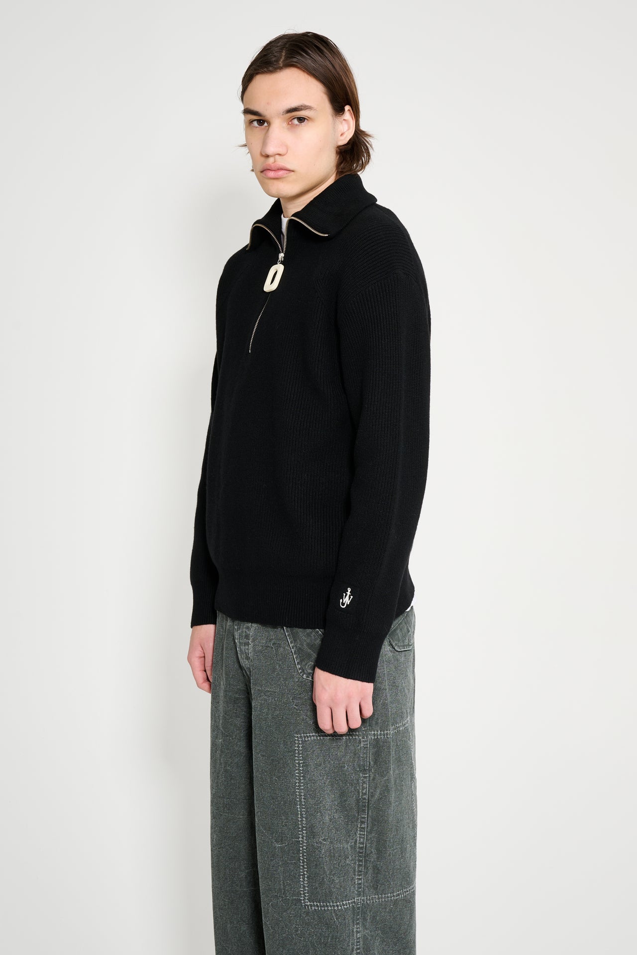 JW Anderson Half Zip Jumper Black