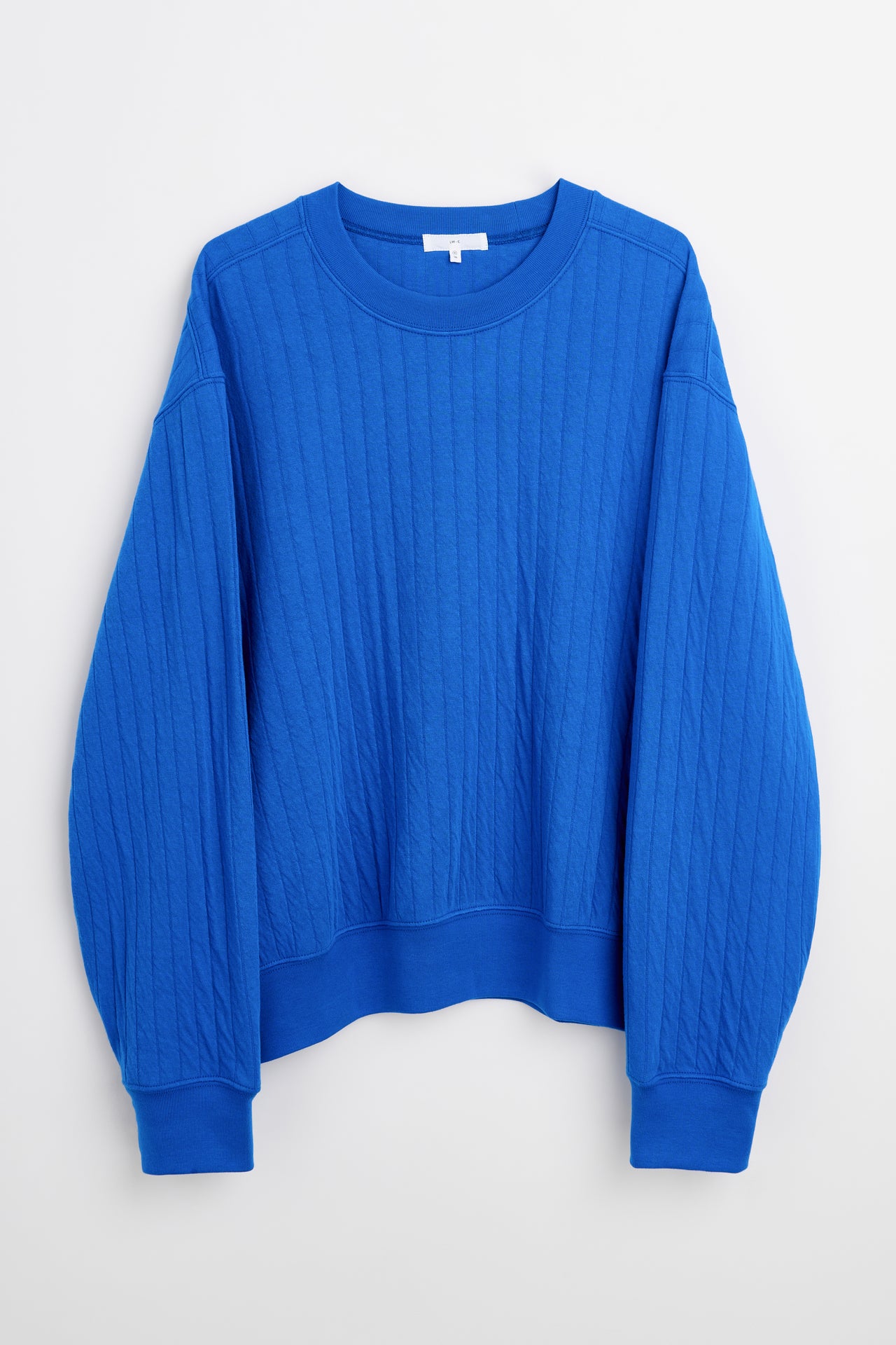 Lady White Co. x TRÈS BIEN Quilted Crewneck Extra Blue