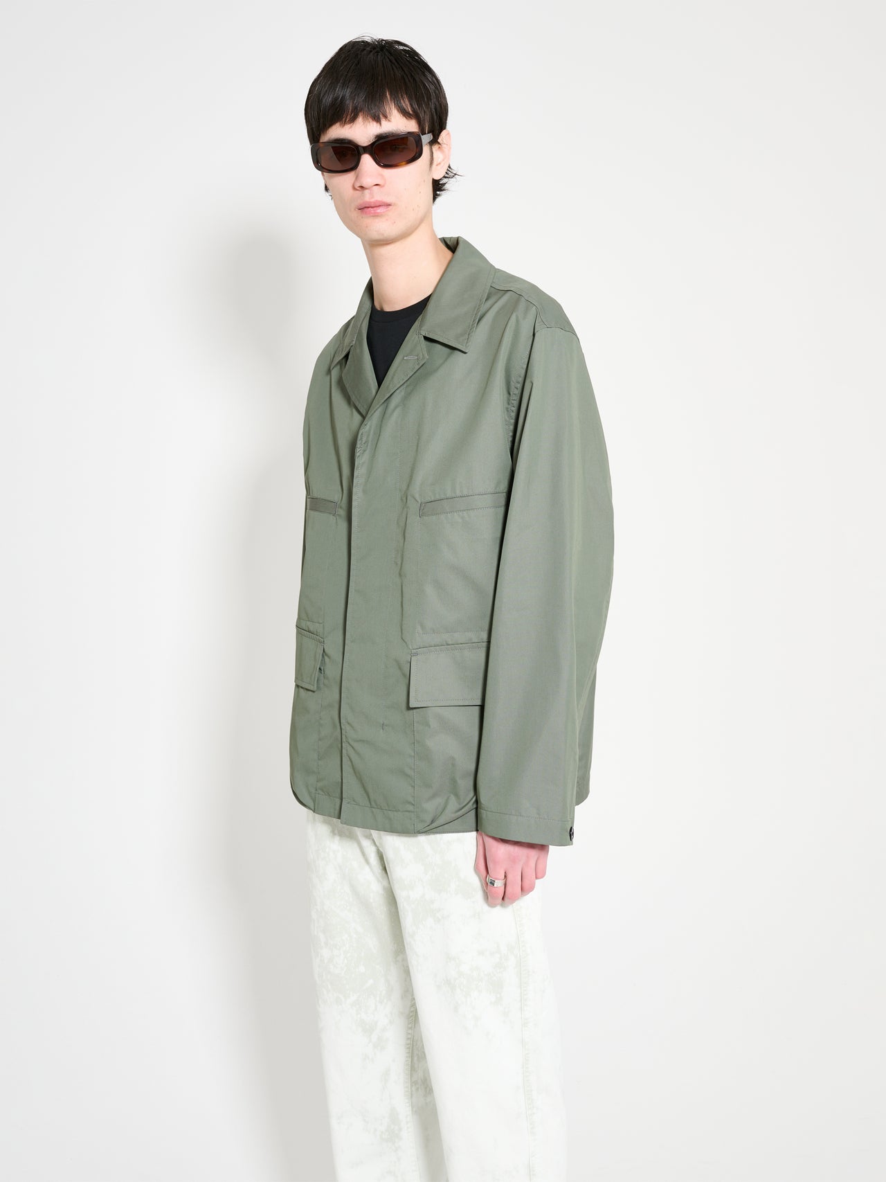 Lemaire 4 Pocket Overshirt Ash Grey