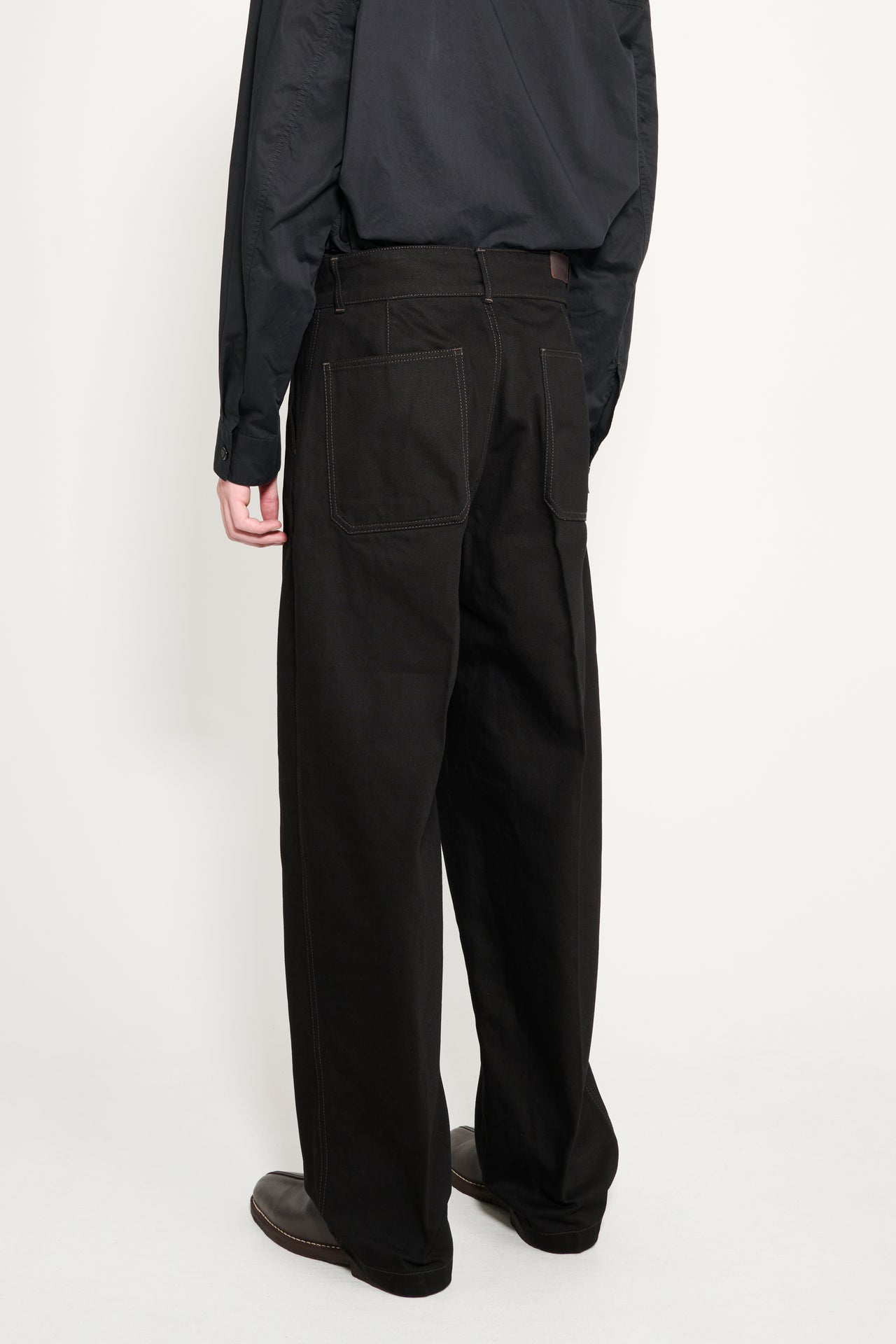 Lemaire Maxi Barrel Workwear Pants Black