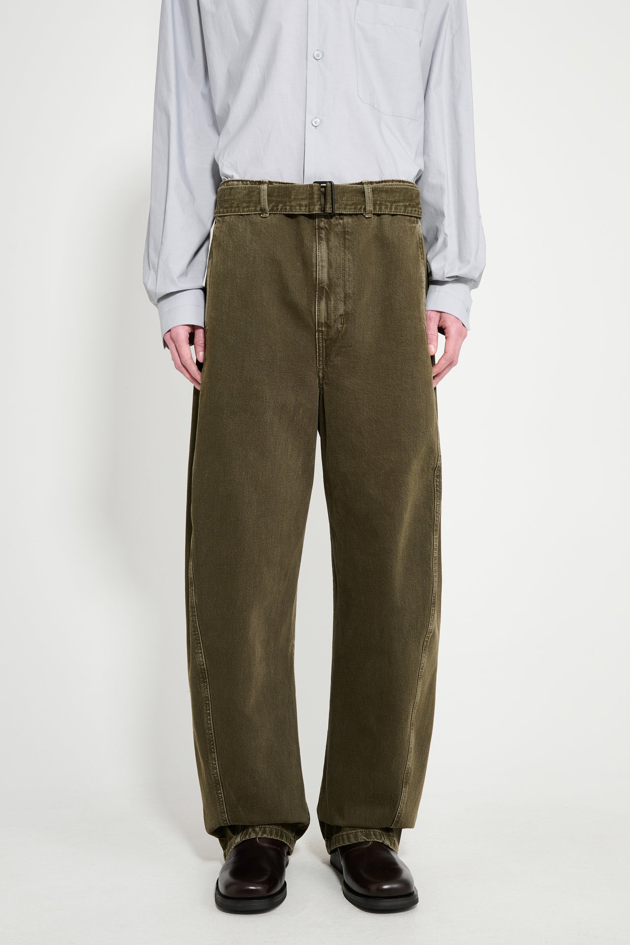Lemaire Twisted Belted Pants Moss Green