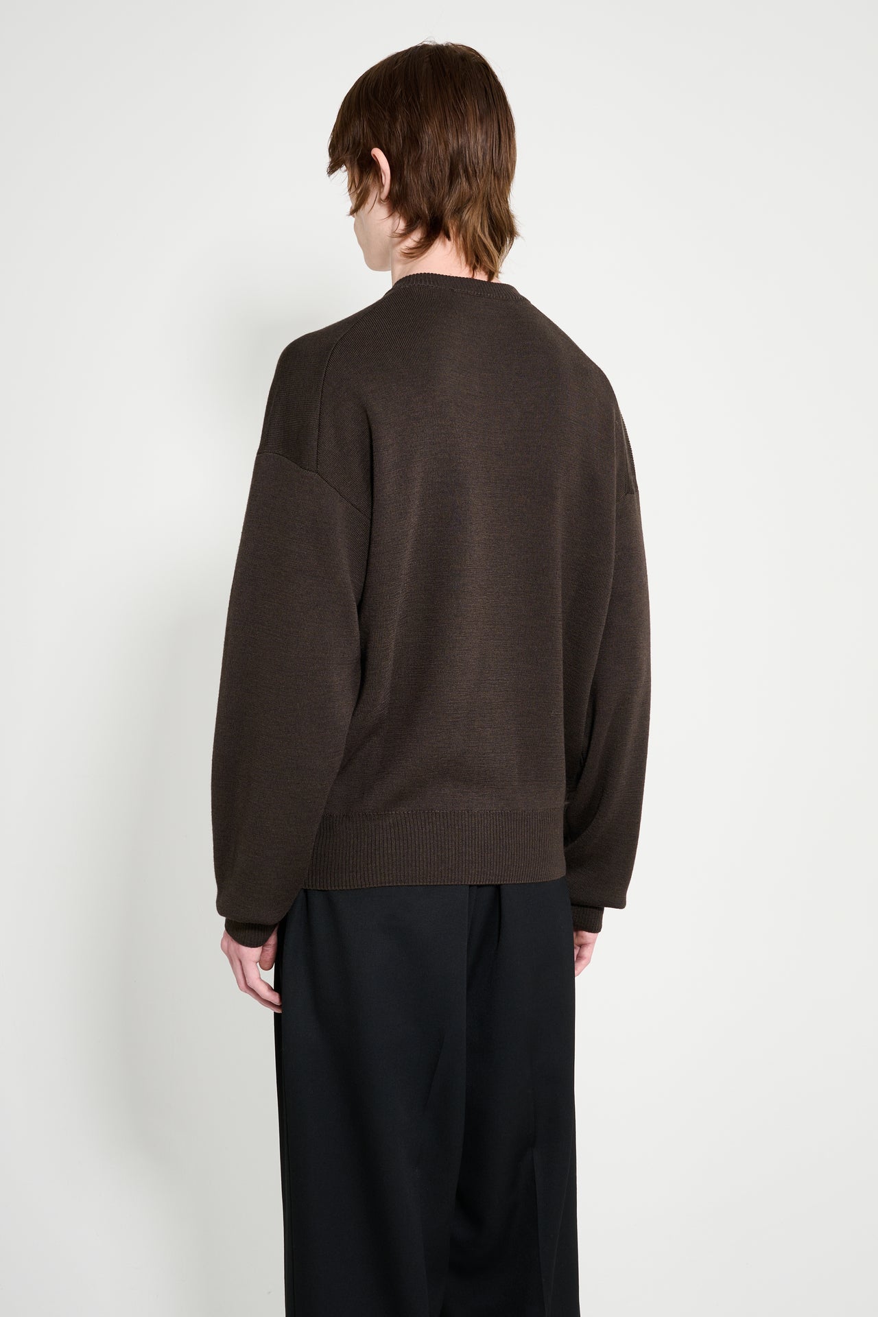 Lemaire V Neck Sweater Dark Cacao