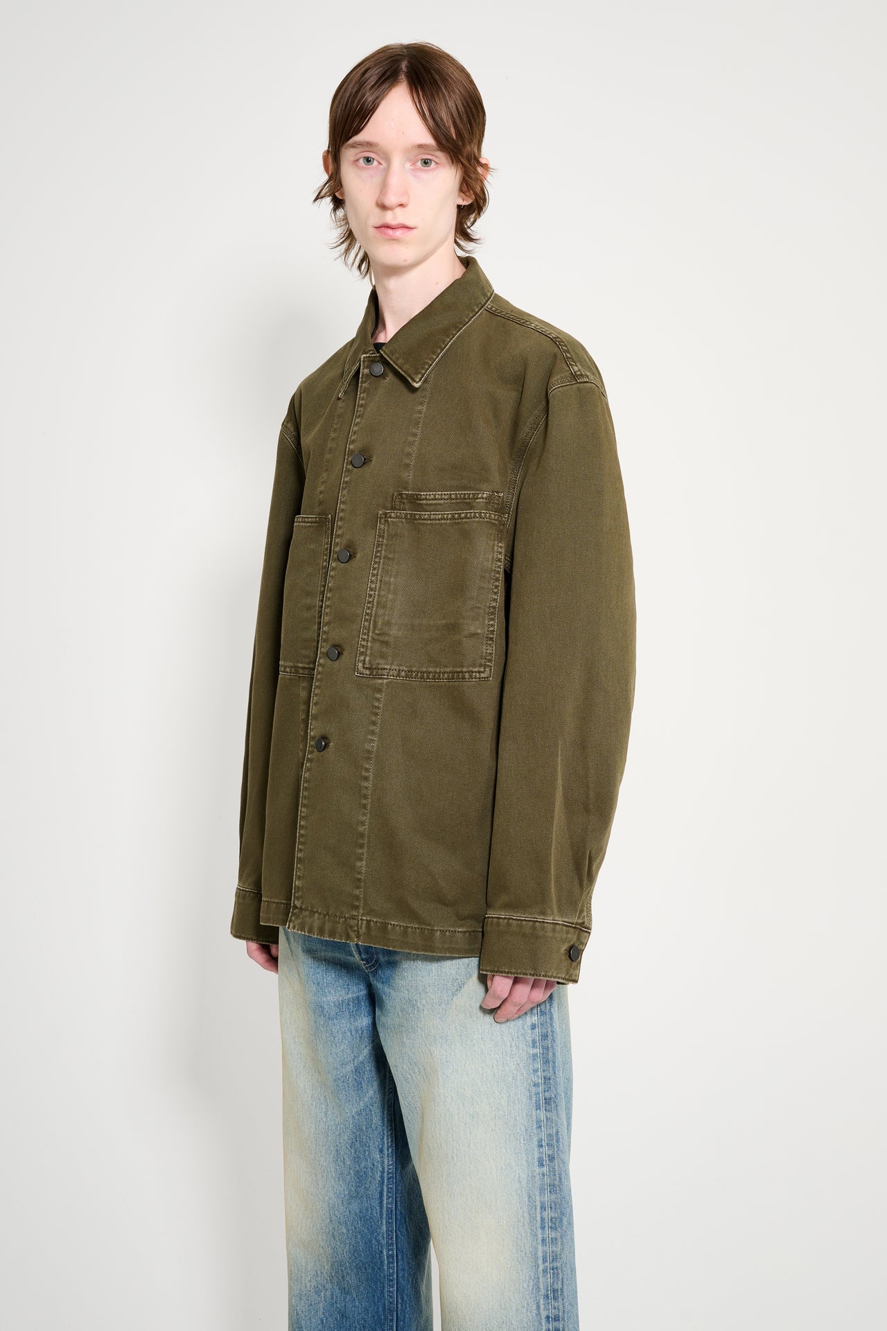 Lemaire Workwear Overshirt Moss Green