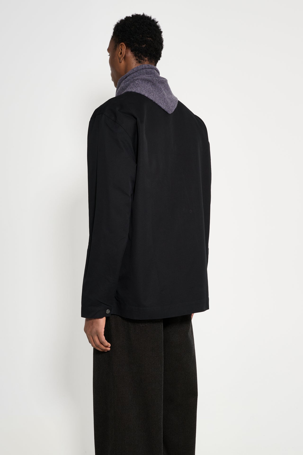 Margaret Howell MHL Chore Shirt Double Twisted Cotton Canvas Black