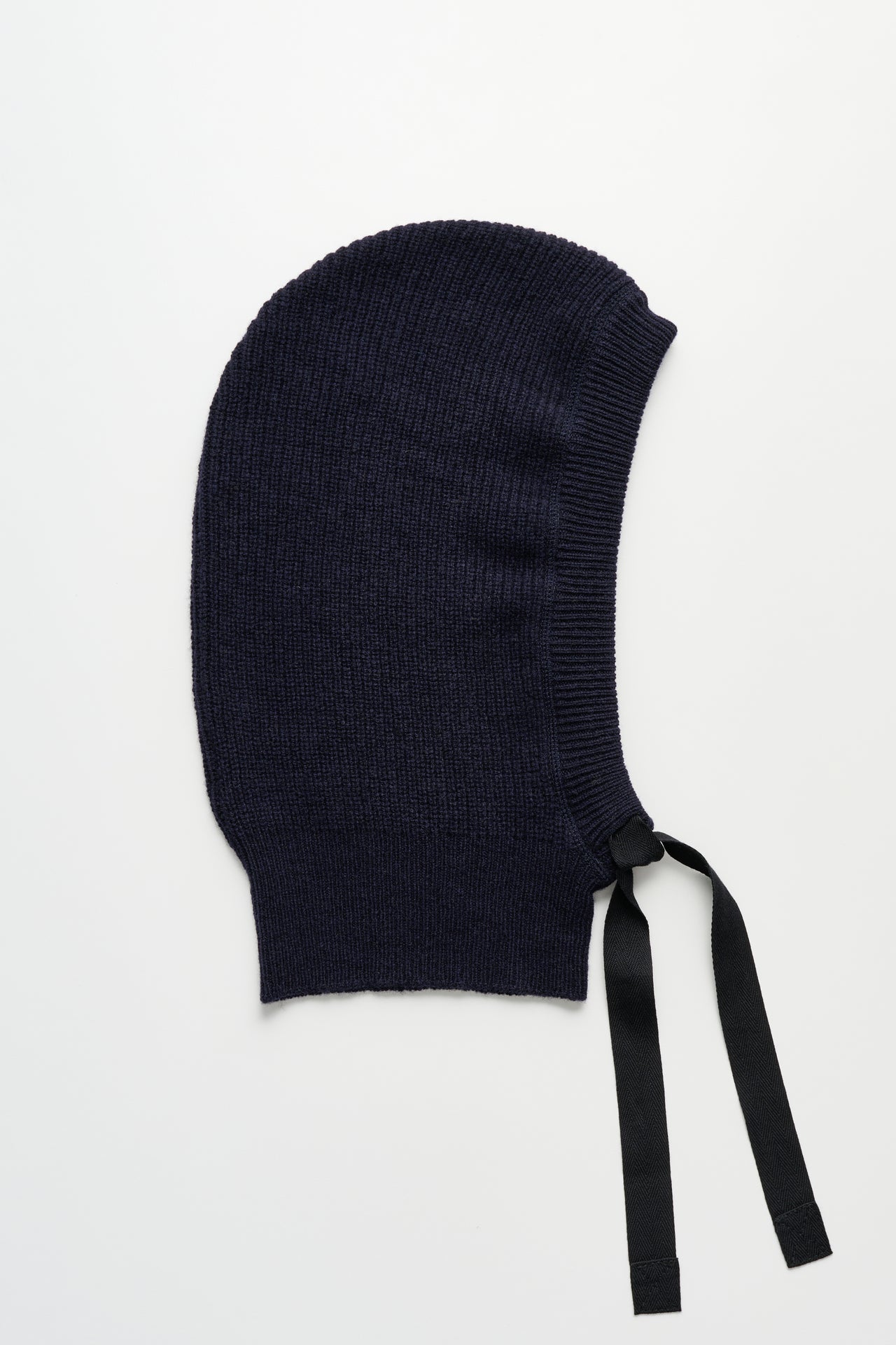 Margaret Howell MHL Knitted Hood Lambswool Dark Navy
