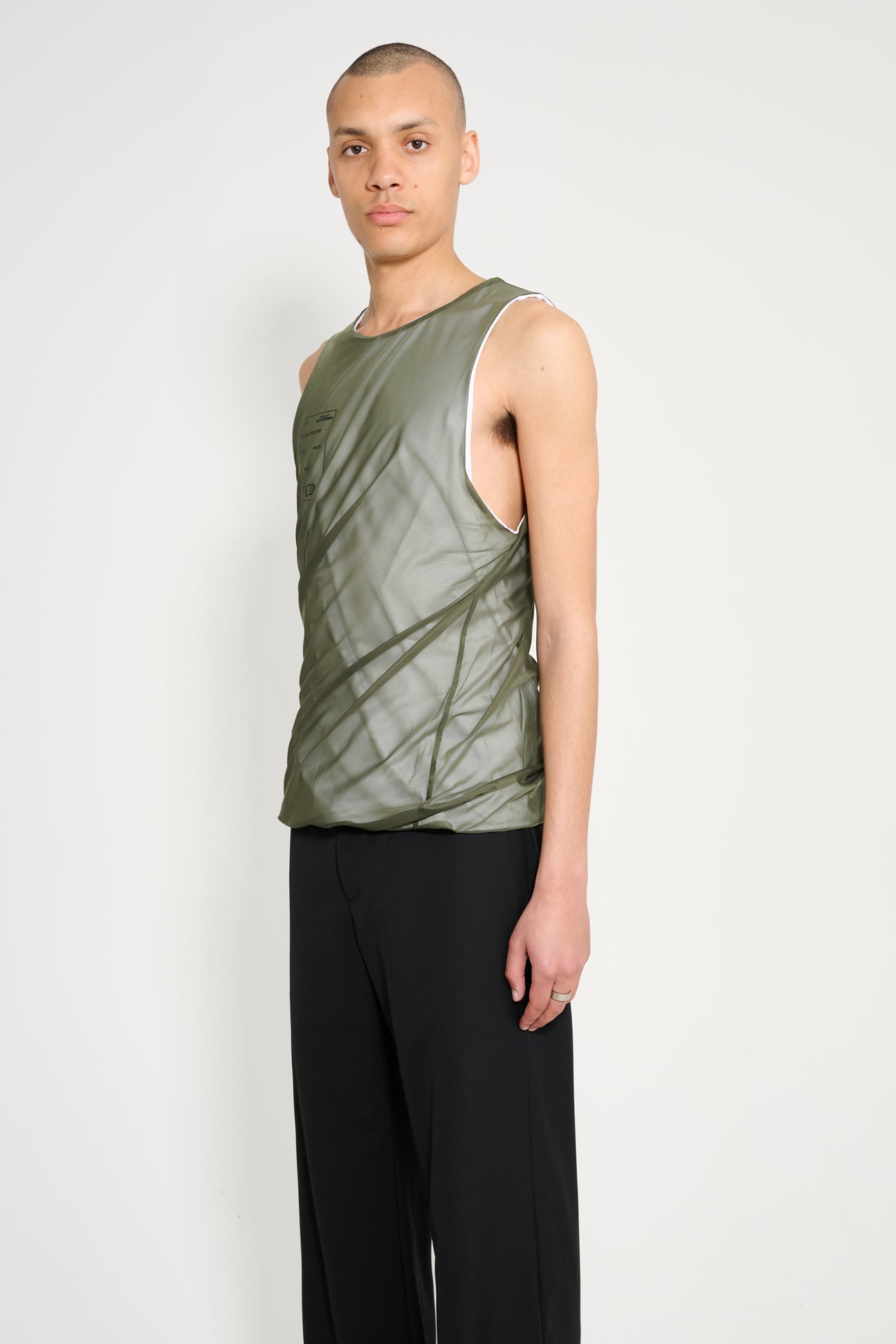 Olly Shinder Twisted Tank Green White