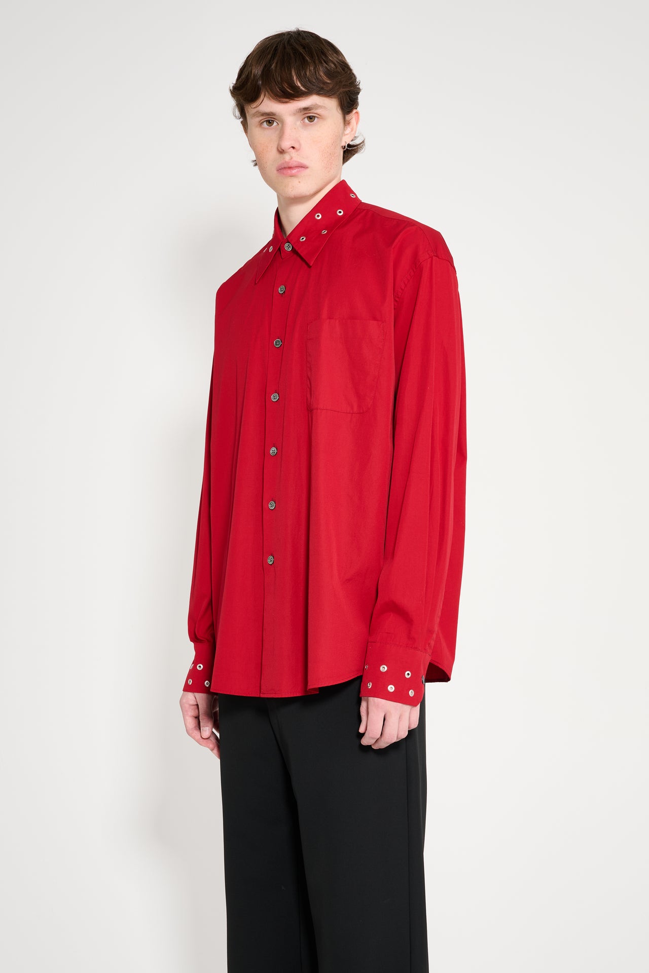 Our Legacy Above Shirt Lipstick Red Super Poplin