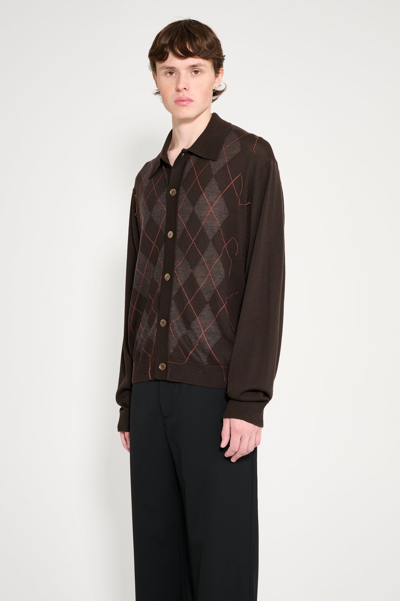 Our Legacy Evening Polo Pub Argyle Fine Wool