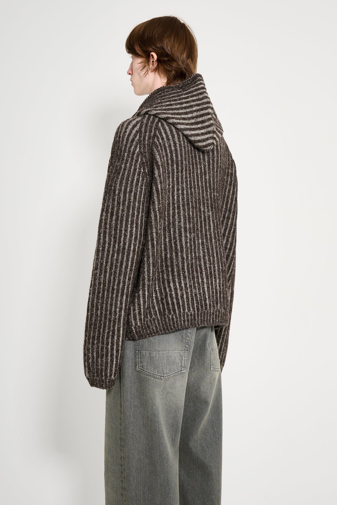 Our Legacy Level Hood Vanise Brown Stripe Isels Wool