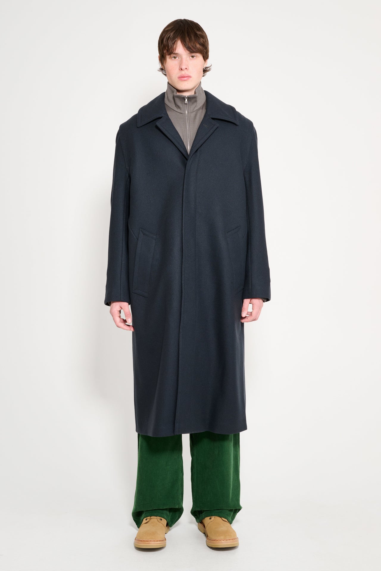 Rier Loden Coat Classic Plombe