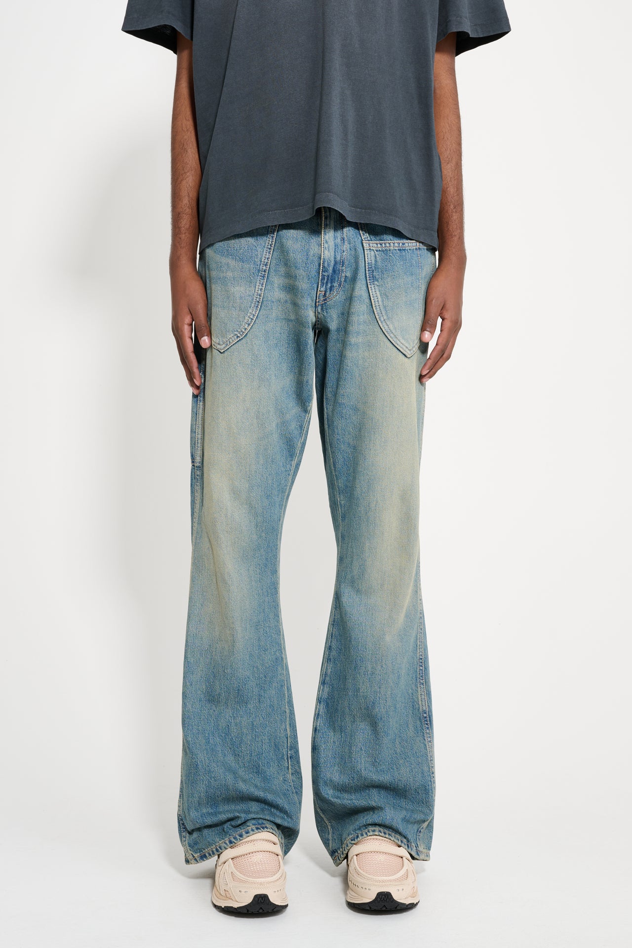 Stockholm Surfboard Club Bootcut Work Jeans Sand Blue