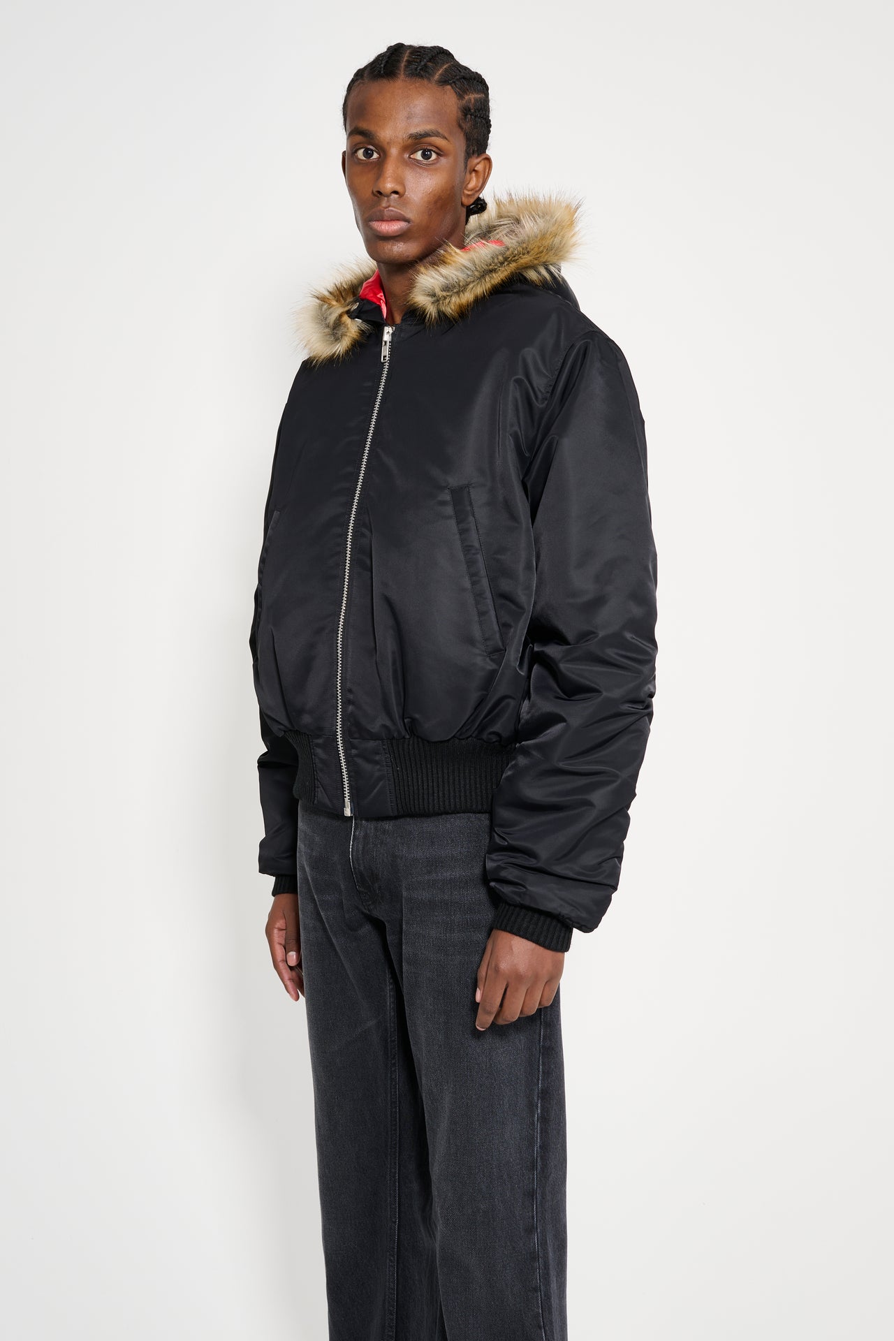 Stockholm Surfboard Club Hooded Bomber Black