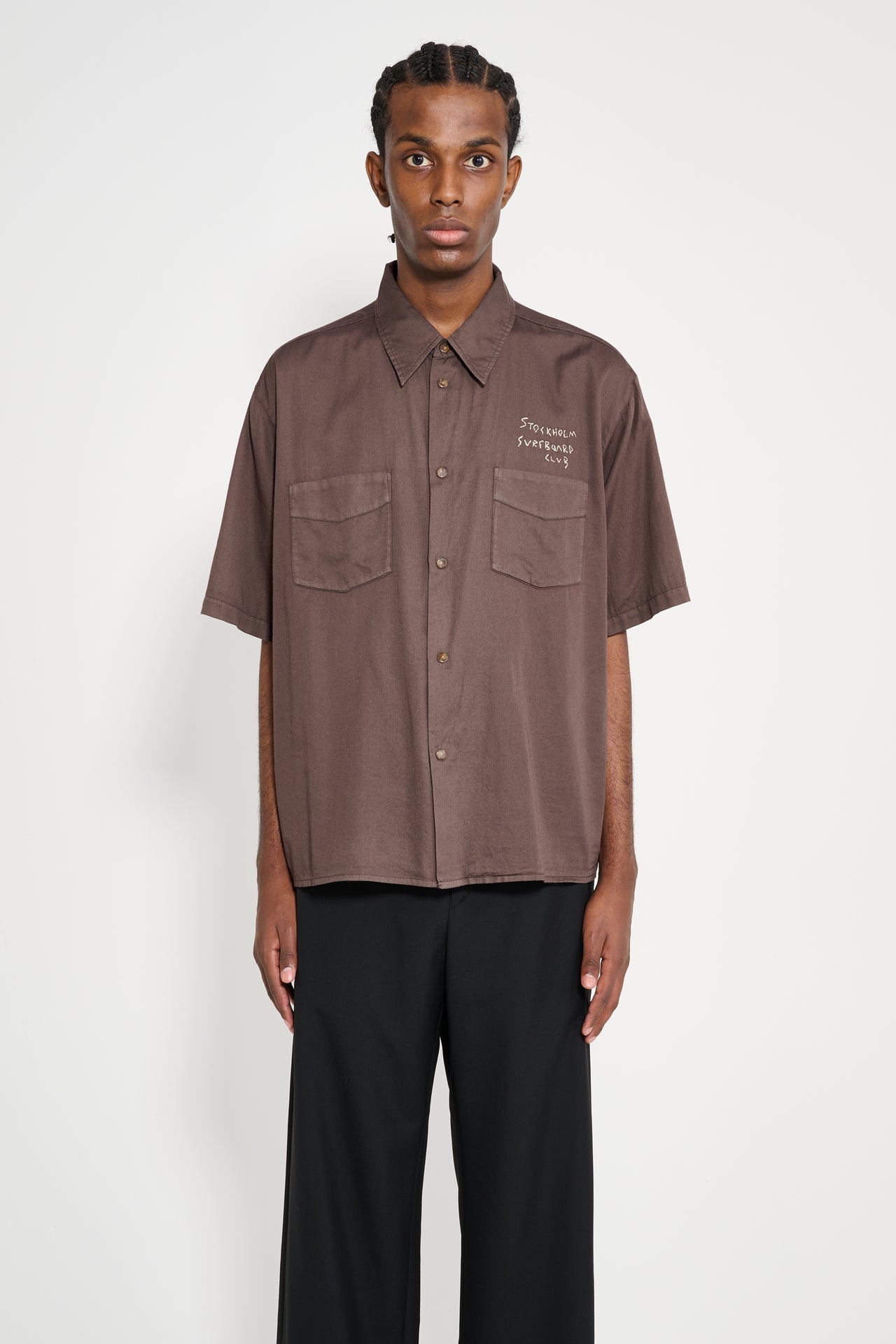 Stockholm Surfboard Club Short Sleeve Shirt Hickory