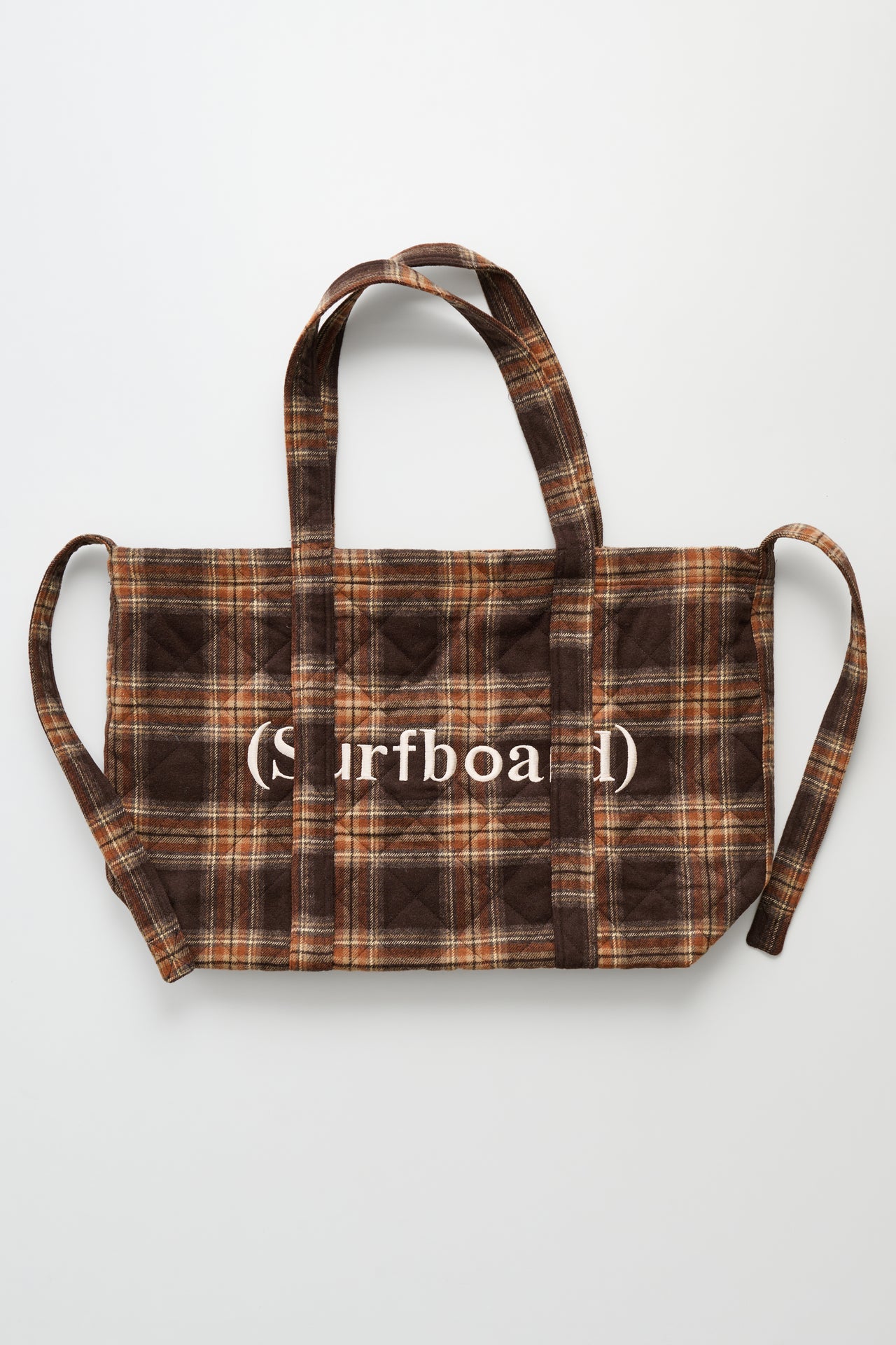 Stockholm Surfboard Club Weekend Tote Brown Check