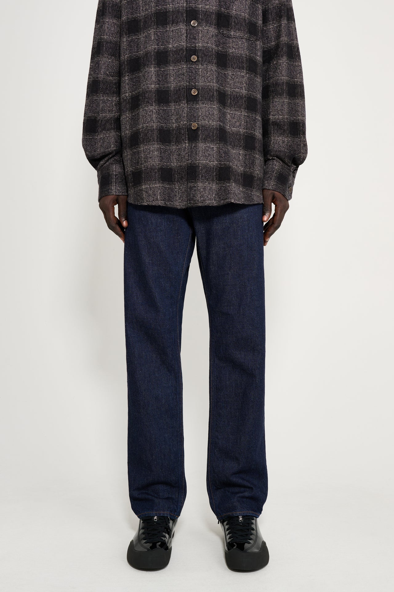 Stone Island Denim Research Straight Leg Jeans Rinsed Indigo