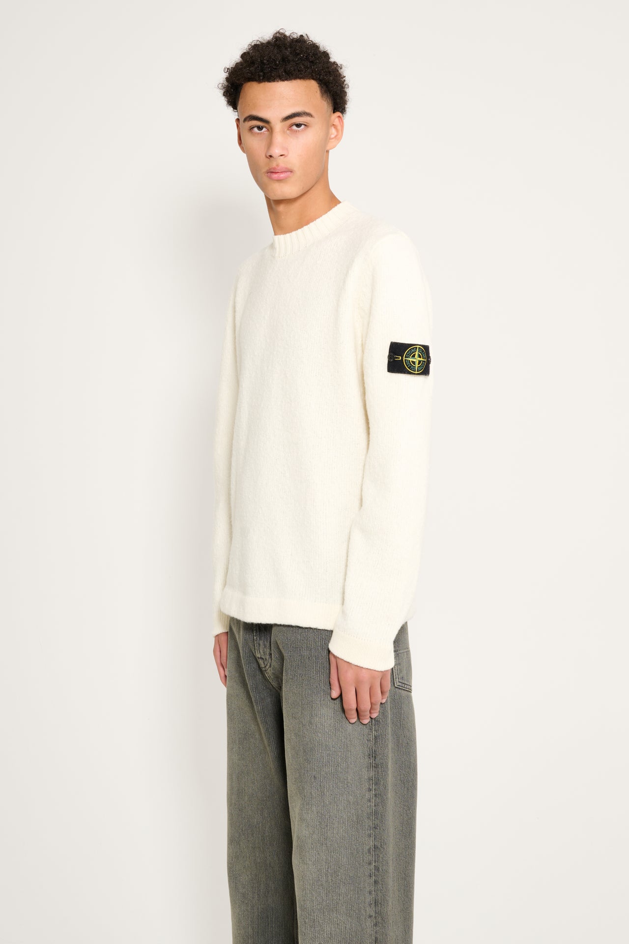 Stone Island Fancy Yarn Crewneck Ivory