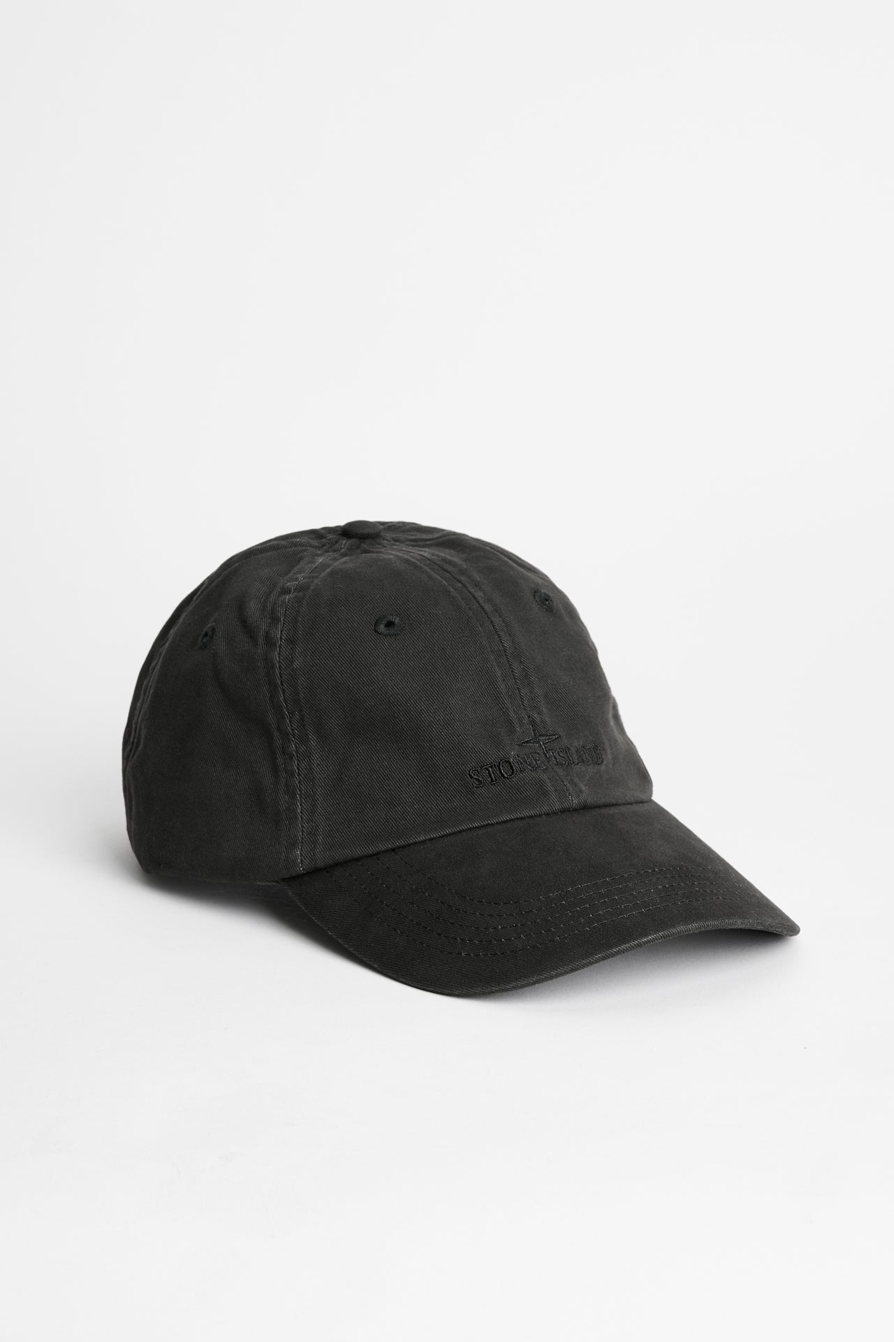 Stone Island Brushed Cotton Garbadine Hat Black