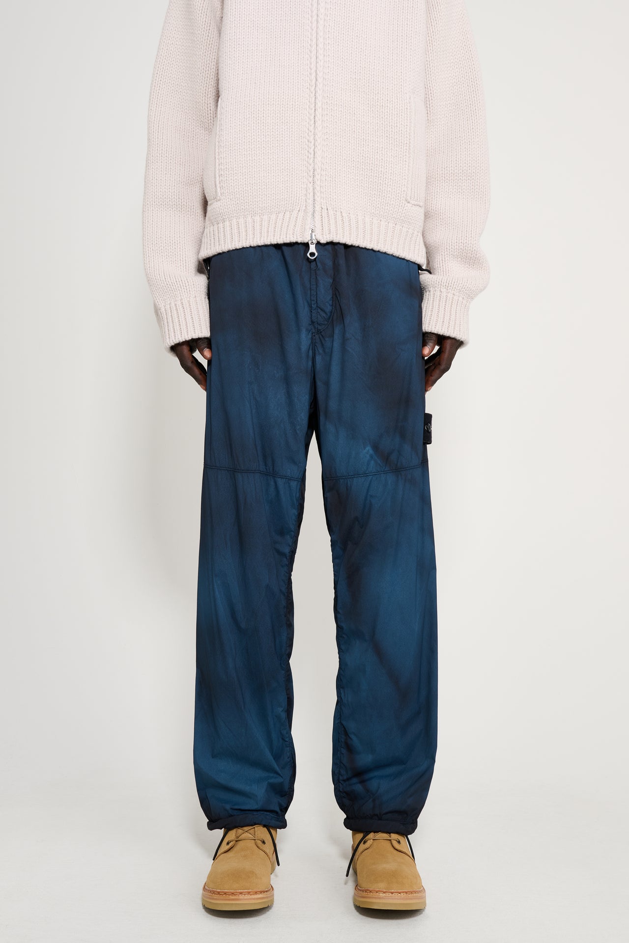 Stone Island Bleached Trousers Blue / Black