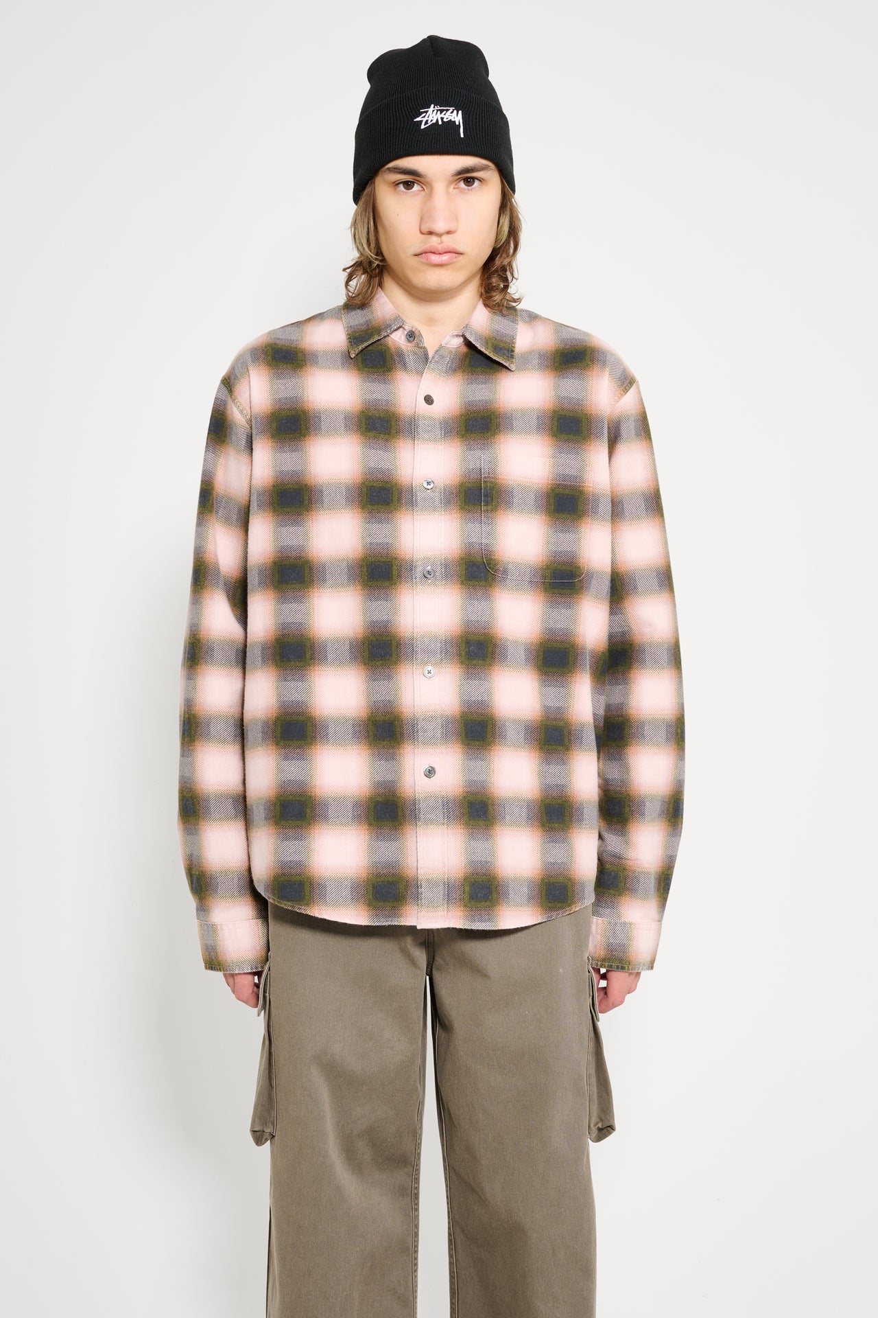 Stüssy June Plaid Shirt Rose