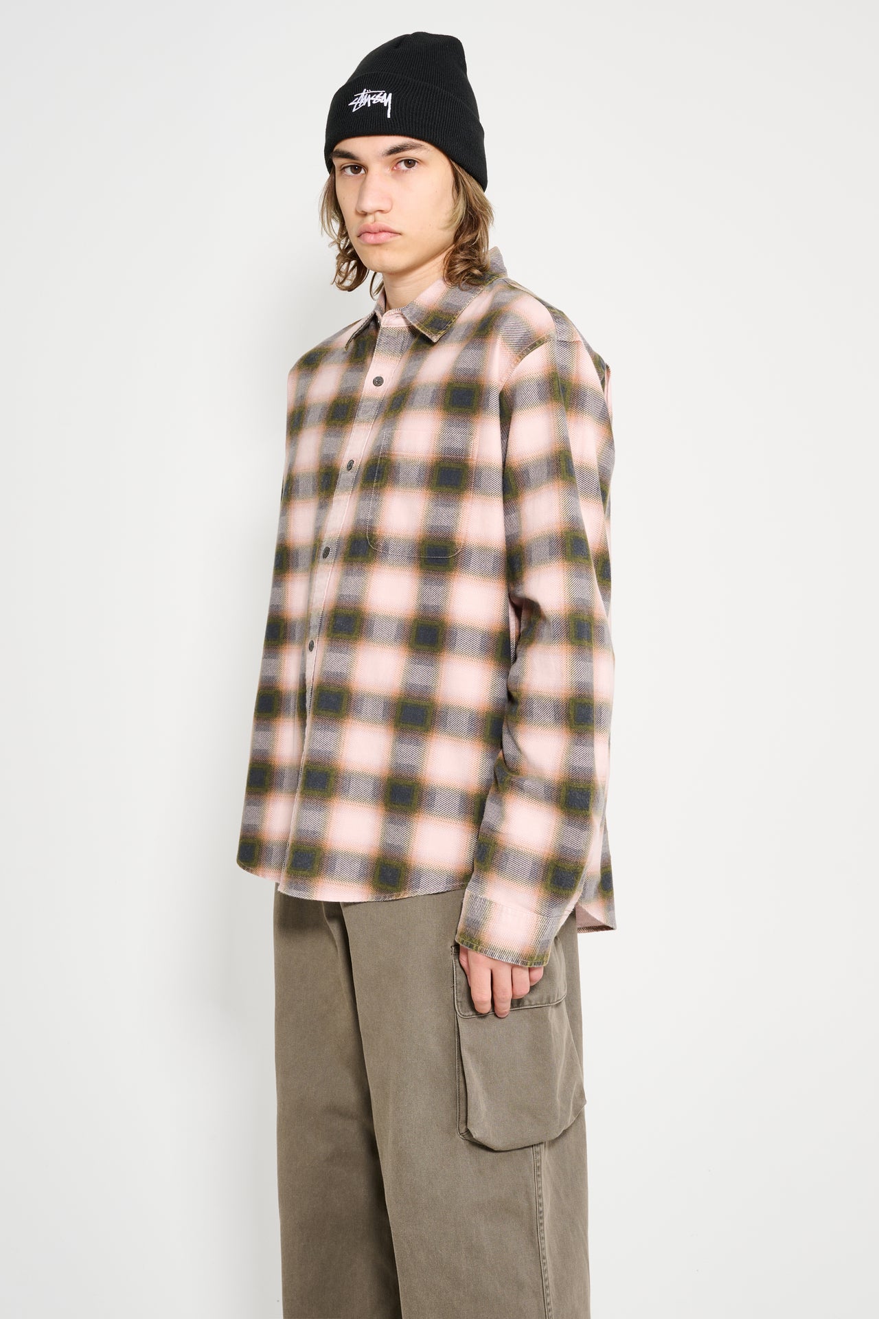Stüssy June Plaid Shirt Rose
