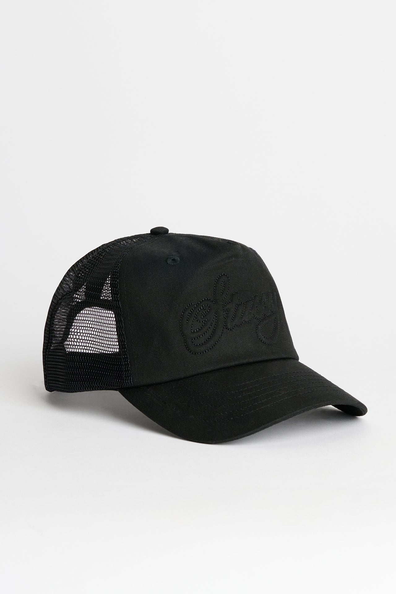 Stüssy Trucker Cursive Stitch Black