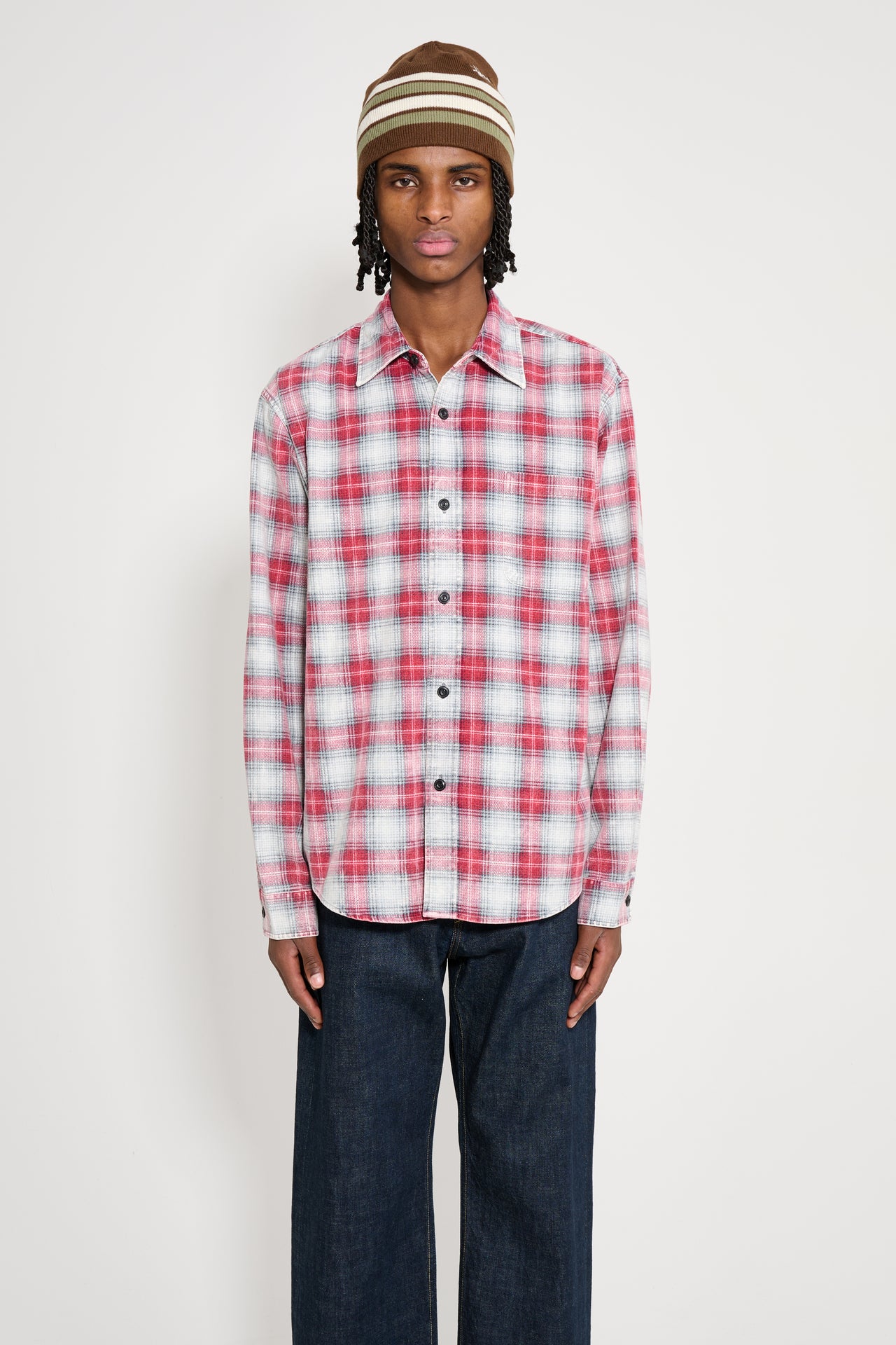 Stüssy Dax Plaid Shirt Red