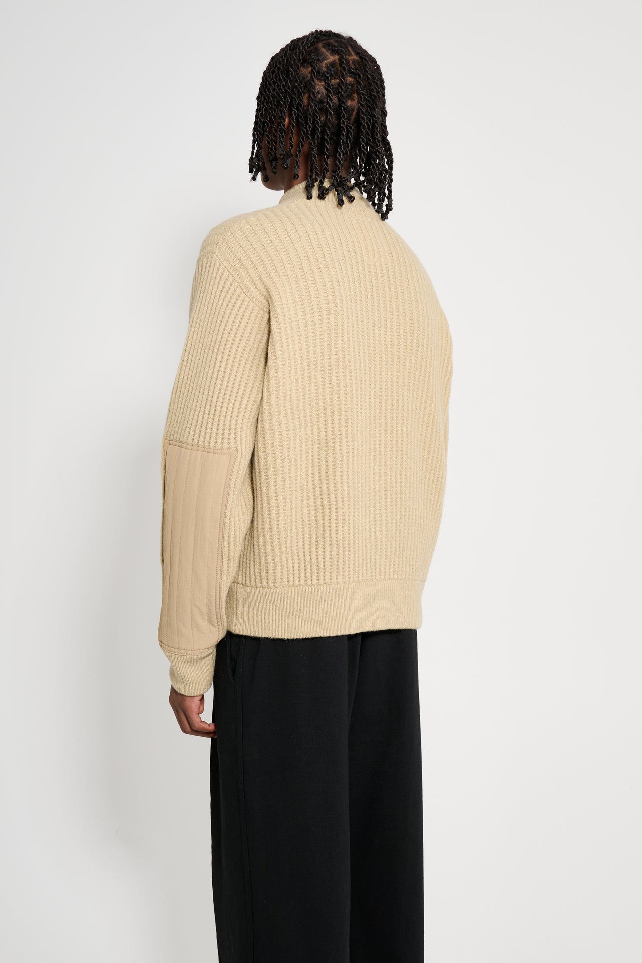 Stüssy Military Patch Zip Sweater Sand