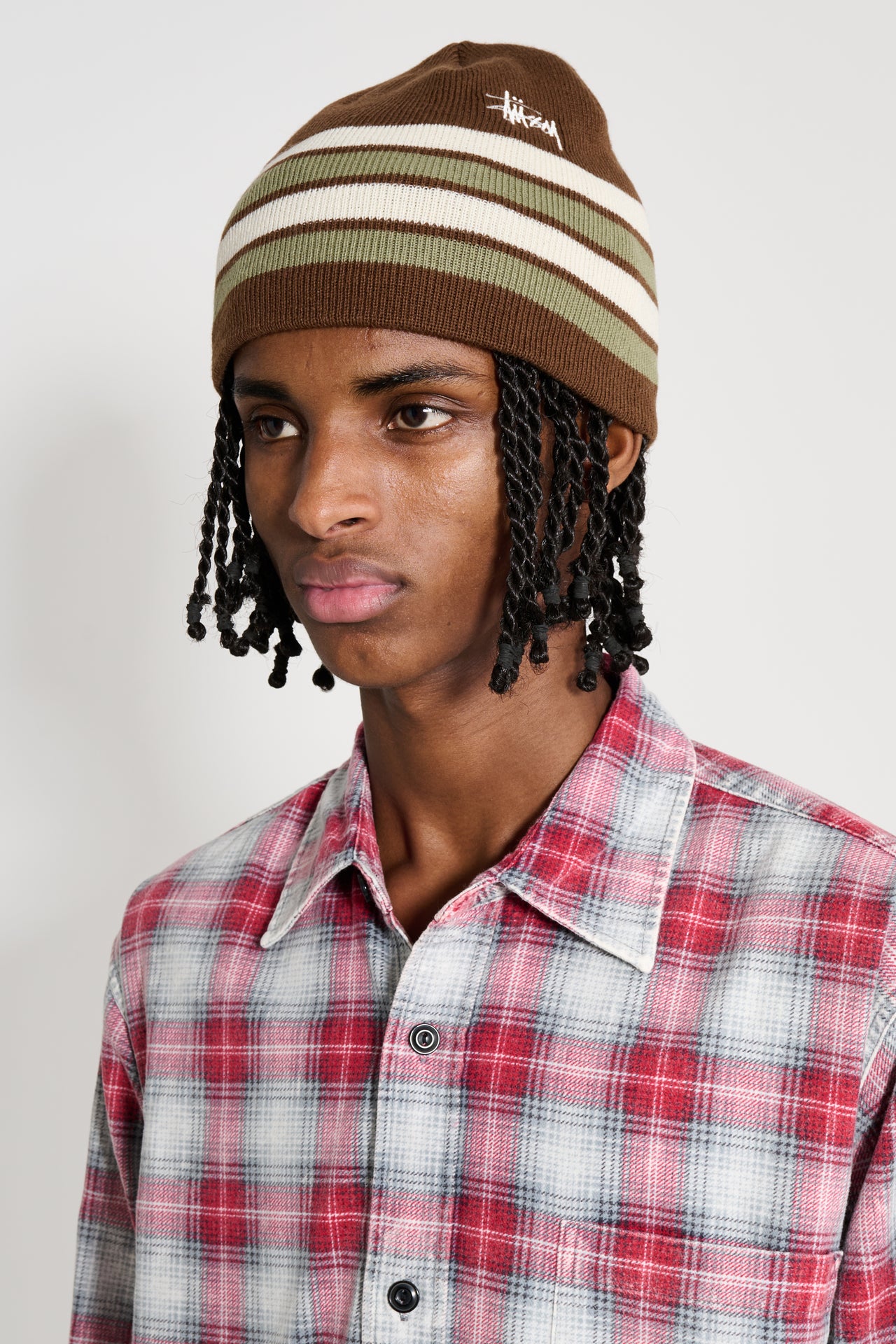 Stüssy Skullcap Basic Striped Brown
