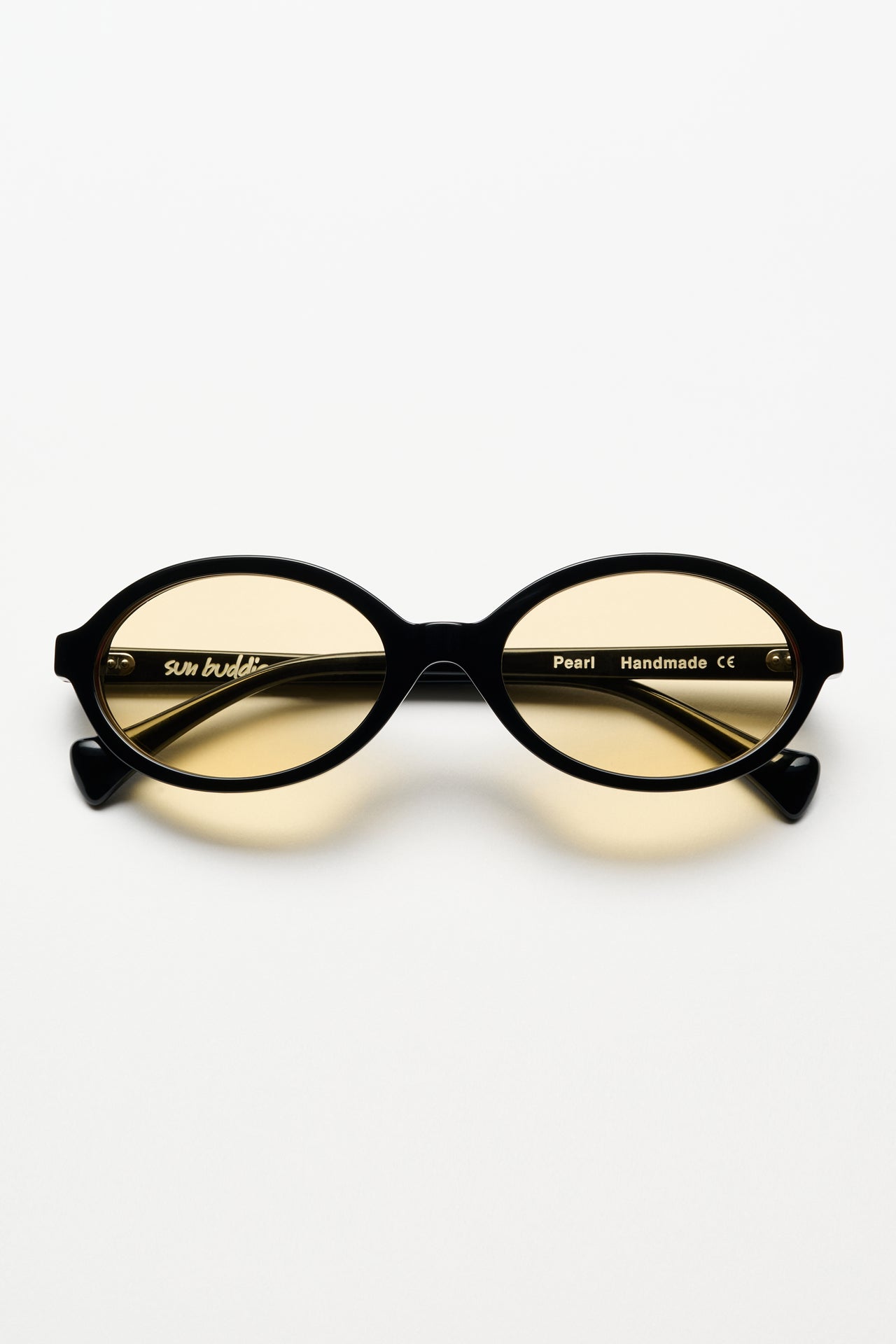 Sun Buddies Pearl Black With Yellow Lens