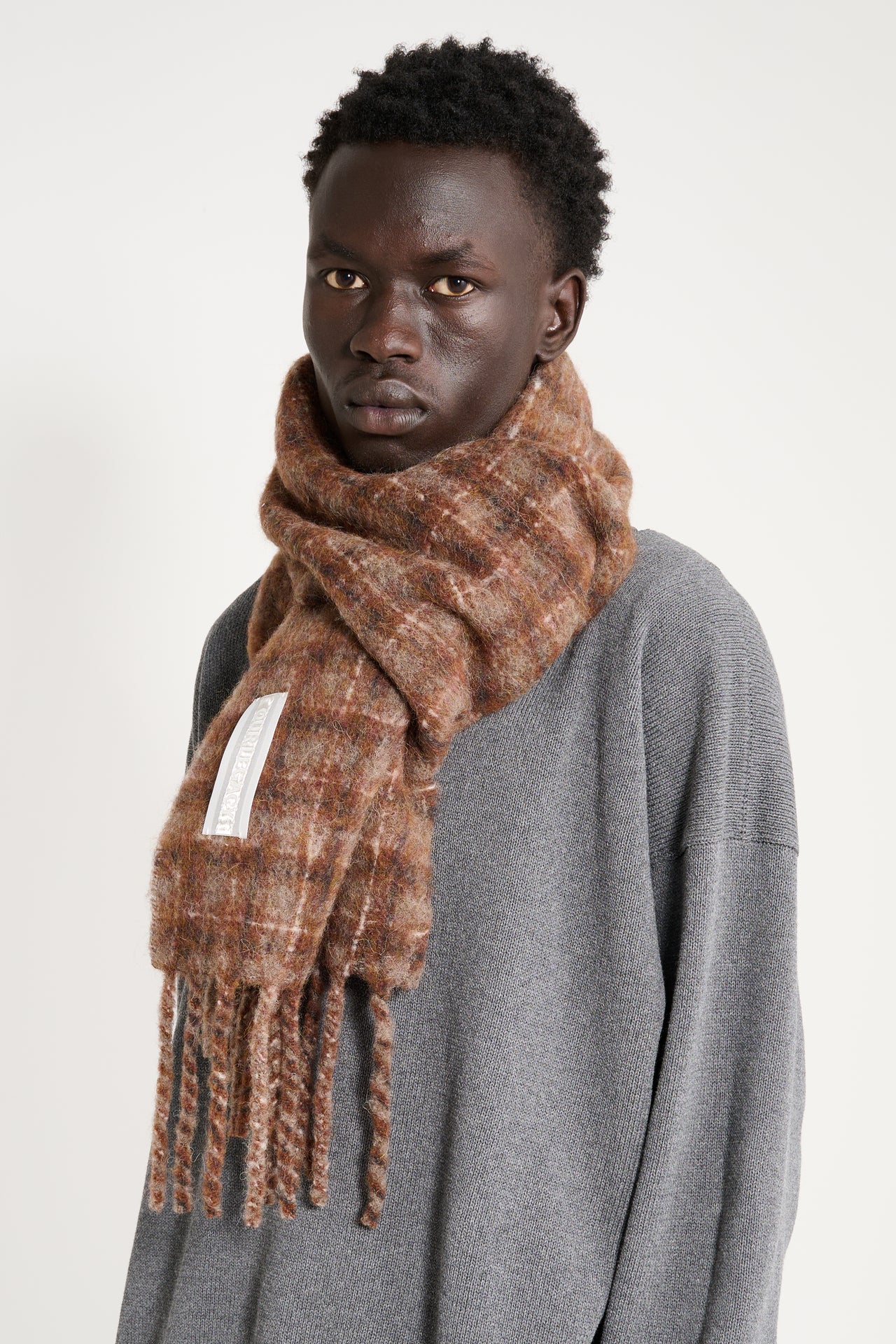 Our Legacy Estate Scarf Dorf Check Hairy Wool