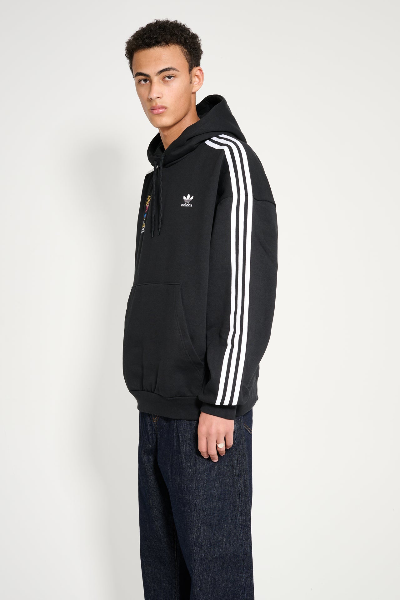 adidas x TRÈS BIEN x Mental Athletic Adicolor Baggy Fit Hoodie Black
