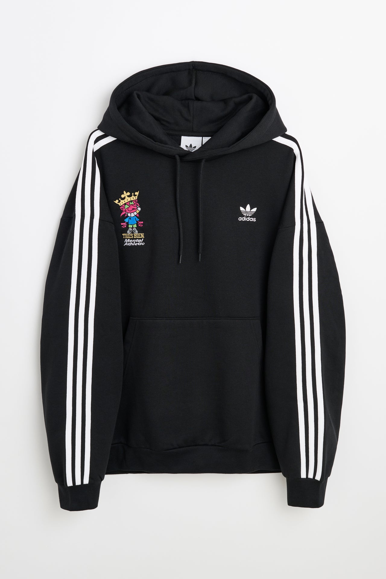 adidas x TRÈS BIEN x Mental Athletic Adicolor Baggy Fit Hoodie Black