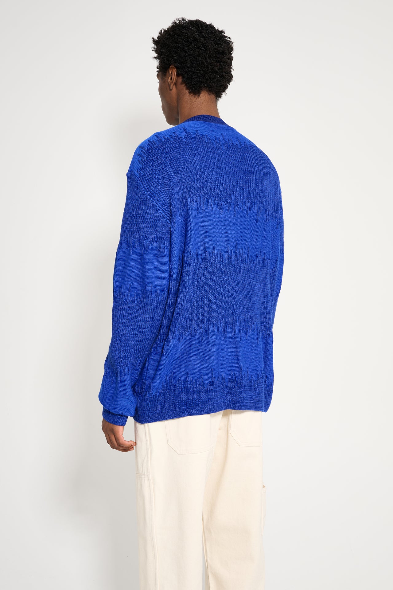 TRES BIEN ATELJÉ Flare Knit Sweater Blue