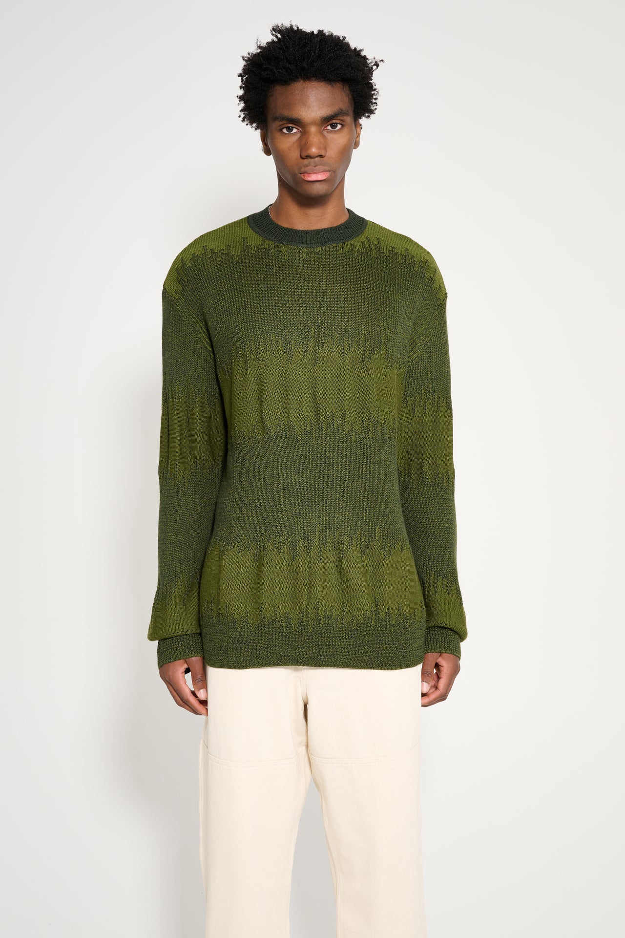 TRES BIEN ATELJÉ Flare Knit Sweater Green