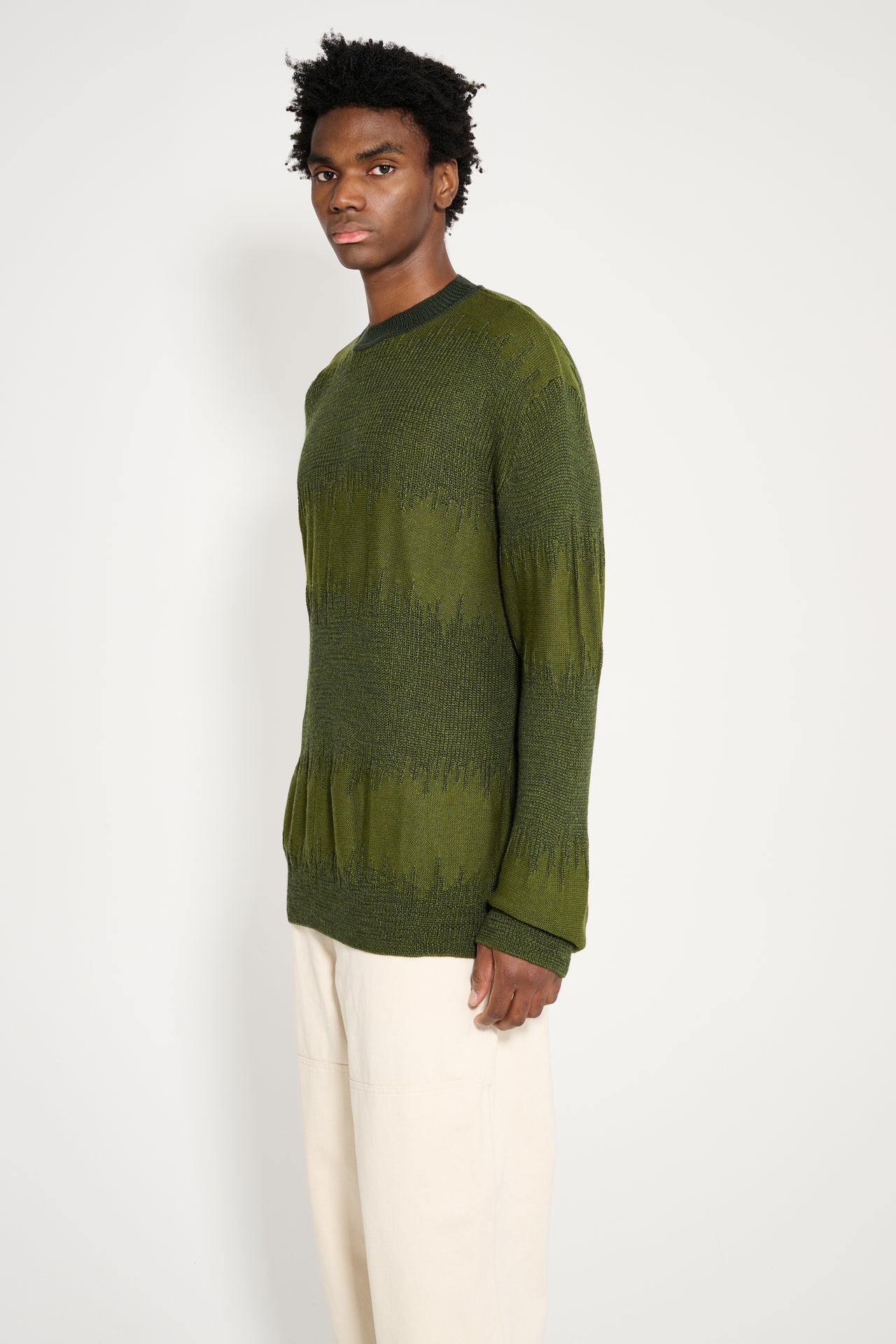 TRES BIEN ATELJÉ Flare Knit Sweater Green