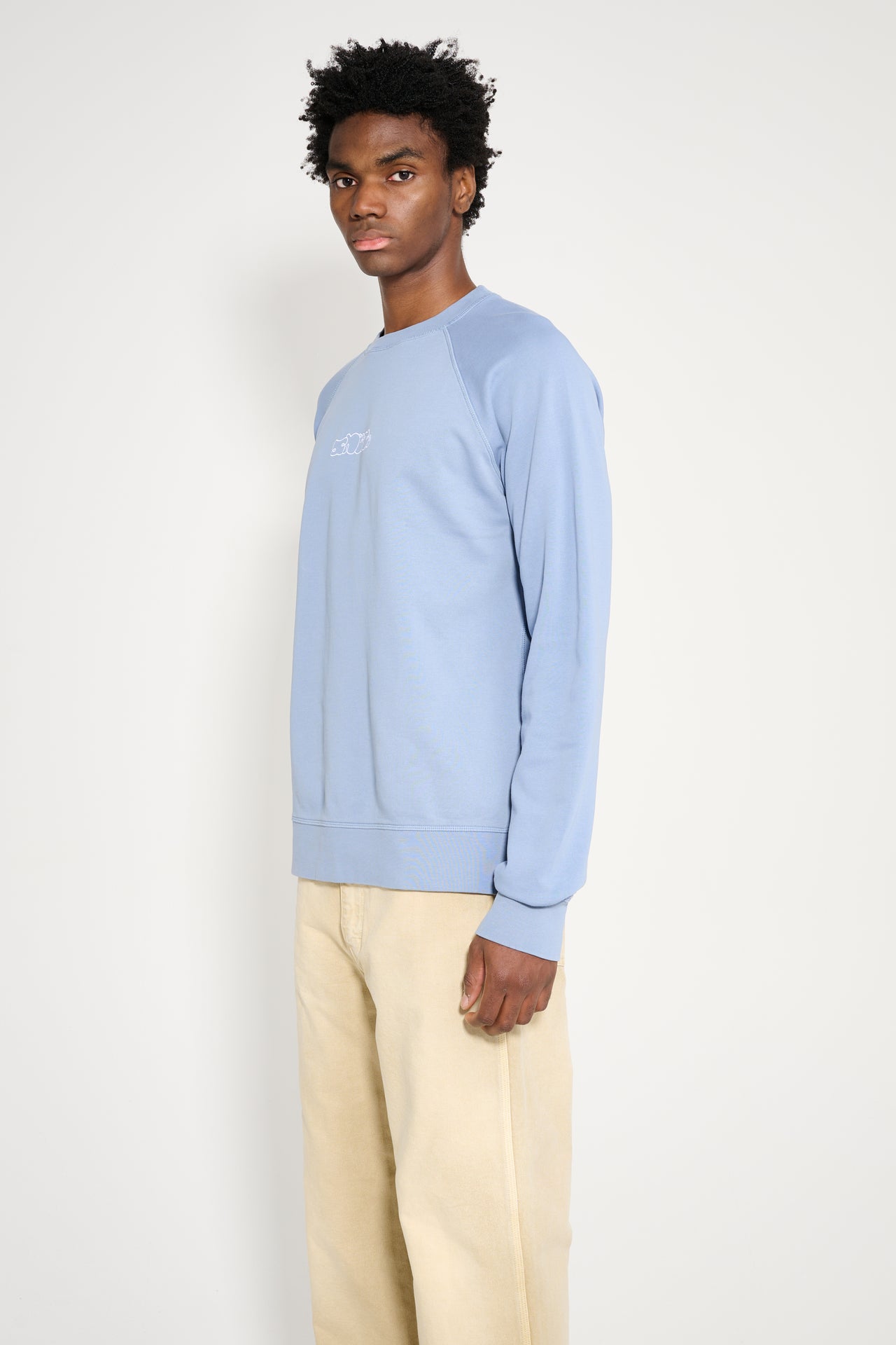 Très Bien / Sneeze Logo Crewneck Sweater Stone Blue